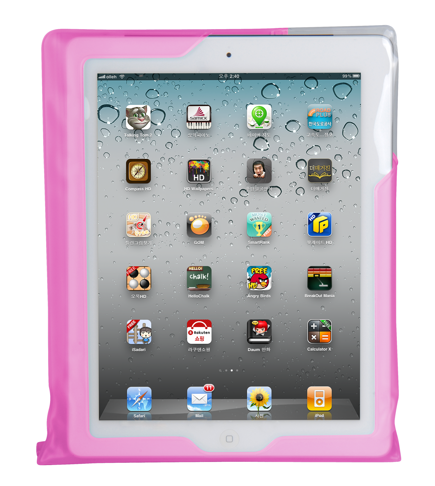 DiCAPac Tablet Case waterproof for iPad™, Pink